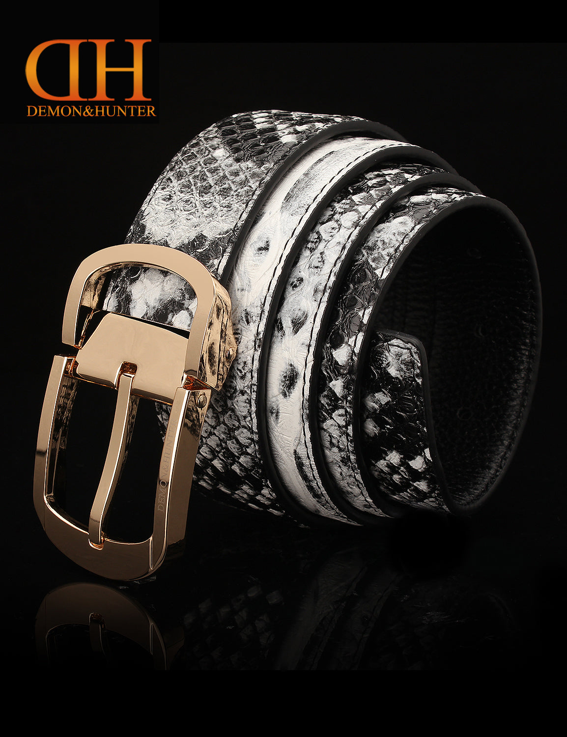 Demon&Hunter PBS Series Men's Prong Buckle Belt UPC:645080843064